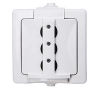 Kopp Nautic 995002016 - Enchufe con cerradura de combinación, IP 44, color blanco