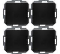 Kopp Interruptor universal París ProfiPack, 4 interruptores intercambiables, negro mate