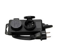 Kopp - Regleta para 3 enchufes (para Cuarto húmedo, con Tapa, Cable de 1,4 m)