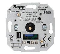 Kopp Regulador de presión universal para cambio de presión, interruptor de fase, LED 3-100 W, bombillas incandescentes de 10-250 W, 845500181