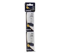 Korbond Pack de 2 recambios para rodillo quitapelusas, elimina pelusas, polvo y pelo de mascota, para ropa, muebles y alfombras, 42 hojas perforadas de papel adhesivo, 6 m