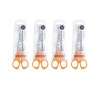Korbond Tijeras de uso general de 12,7 cm, paquete de 4 unidades, agarre cómodo, profesional, hogar, tela, manualidades, cocina. Ambidiextro, para usuarios diestros y zurdos