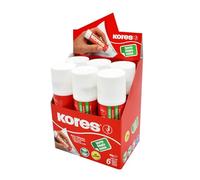 Kores 12402-06 - Juego de 6 barras de pegamento sólido/lavable/no tóxico, 40 g