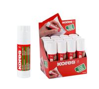 Kores Barra de pegamento, sólida, lavable, no tóxica, 15 g (paquete de 12)