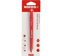 Kores - Bolígrafo Borrable Rojo BG5, Tinta Gel, Punta 0,7mm, Retráctil, Grip Ergonómico, No Mancha, No Daña Papel, No Deja Restos de Goma, Perfecto Material Escolar y de Oficina