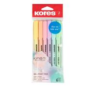 Kores – Bolígrafos K0R-M – tinta azul semigel, 1 mm, triangular, temática pastel