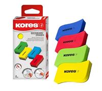 Kores Borrador magnético de color para pizarra blanca, suministros de regreso a clases, papelería de oficina, toallita seca, borrador ligero y ergonómico, 110 x 55 x 20 mm, paquete f 2,5 cm, varios