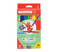 Kores Buntstifte "JUMBO", 12er Karton-Etui