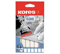 Kores - Gumfix White Tack - Goma adhesiva adhesiva, reutilizable y extraíble, puntos de pegamento - Suministros de papelería, suministros escolares, papelería de oficina - Paquete de 84 tachuelas x 50