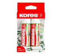 Kores - Pegamento ecológico, adhesivo de fuerte sujeción, seguro y no tóxico, pegamento para manualidades y manualidades, respetuoso con el medio ambiente, paquete de 2 unidades de 40 g