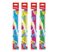 Kores - Regla flexible Elastik de 30 cm con borde entintado - Reglas de colores, suministros escolares, suministros de papelería, artículos esenciales universitarios - Paquete de 1 colores surtidos