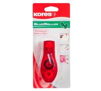 Kores - Rodillo de pegamento - Cinta adhesiva permanente de doble cara - 8 mm x 10 m - Papelería de regreso a la escuela, suministros de papelería, suministros de oficina - Paquete de 1