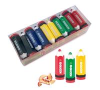Kores - Sacapuntas en forma de lápiz (20 unidades, fáciles de usar), varios colores