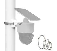 Koroao Soporte de montaje en poste para Eufy Security SoloCam S340, cámara de seguridad de panel solar (1 paquete, blanco)