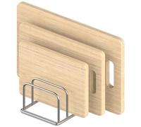 KORRTFID Soporte organizador para tabla de cortar, soporte para tabla de cortar de acero inoxidable 304, soporte para tapa de sartén, estante de cocina, utensilios para hornear, organizador de hojas