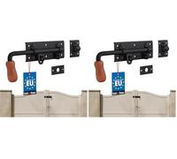 KOTARBAU 05907465903042 Pestillo para puerta, Negro, 280 mm (Paquete de 2)