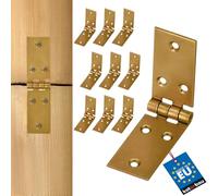KOTARBAU® 10 Bisagras de acero inoxidable para muebles, 100 x 25 mm, de libro, Nudo enrollado, Conector, plegable de doble hoja, multiuso para cajas, Galvanizada, 10 unidades