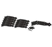 KOTARBAU® 10 Bisagras para muebles y puertas, 210x35 mm, Negra, Bisagra de libro, Ornamental, Conectores de bisagras, Bisagra plegable de doble hoja, Bisagra multiuso para cajas de madera, 10 UNIDADES
