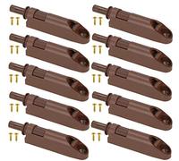 KOTARBAU® 10 x Amortiguadores para puerta de interior de mueble, Cierre suave, Tope puerta Amortiguadores de plástico, Marrón, Reducción de ruido y amortiguación, Retenedor de muebles, 10uds