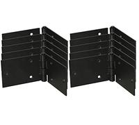 KOTARBAU® 10 x Bisagras de Acero, Bisagras para Puertas y Muebles, 150 x 50 mm, Bisagra de Libro, Bisagras de Puerta, Nudo Enrollado, Conector, Bisagra de Doble Hoja, Bisagra Negra, 10 uds