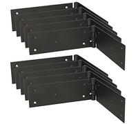 KOTARBAU® 10 x Bisagras de Acero, Bisagras para Puertas y Muebles, 300 x 50 mm, Bisagra de Libro, Bisagras de Puerta, Nudo Enrollado, Conector, Bisagra de Doble Hoja, Bisagra Negra, 10 uds