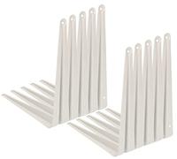 KOTARBAU® 10 x Escuadra para estanterías y baldas, 225 x 200 mm, Soporte de Acero, Blanco, Soporte de Esquina, Soporte metálico de Pared, Base para estantes, 10 Unidades