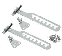 KOTARBAU® 2 Retenedores para Ventanas, Sujeta Ventanas, Plateado, Galvanizado, Limitador, Tope de Acero, Regulador para Ajustar la Apertura, Bloqueo de Seguridad, Ventilación Correcta, 2 Unidades