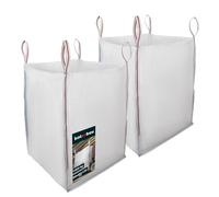 KOTARBAU® 2 Sacos Grandes de 90 x 90 x 120 cm para Jardín, Estables, Abiertos, 1000 kg, de Polipropileno, para Cargas Pesadas