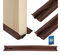 KOTARBAU® 2 uds Burlete Bajo Puerta - Espuma de Polietileno - 95 cm - Marrón - Burletes Puertas de Entrada - 30 mm - Doble Aislamiento - Protector Bajo Puerta - Cortavientos para Puertas