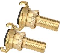 KOTARBAU® 2 x Acoplamientos de presión de conexión de Manguera, Latón, Rosca de 3/4¨, Manguera 19 mm, 360° Giratorio, Conexión de Grifo, Adaptador, Junta de Sellado, Garras de Seguridad, 2 ud