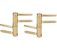 KOTARBAU® 2 x Bisagras Anuba de Puerta, Pernos para Puerta y Marco, 16х80mm, Pernio rascado, Bisagra Perno de enroscar, Bisagra para Puerta Regulable 3D de latón Inoxidable, Bisagra Puertas de Madera
