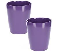 KOTARBAU® 2 x Macetero de cerámica para orquídeas H 150 mm, Maceta para orquídeas, Maceta de Ceramica, Tiesto de Flores y Plantas, Maceta Violeta, Tiesto de cerámica esmaltada, Juego de Macetas