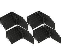 KOTARBAU® 25 x Bisagras de Acero, Bisagras para Puertas y Muebles, 200 x 50 mm, Bisagra de Libro, Bisagras de Puerta, Nudo Enrollado, Conector, Bisagra de Doble Hoja, Bisagra Negra, 25 uds