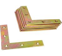 KOTARBAU® 25 x Placas de esquina, Placas planas en forma de L, 120x120 Conector angular, Conector de esquina, Placa perforada, Placas de reparación 90º, Conectores planos, Pletinas, Soportes de acero