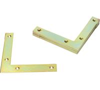 KOTARBAU® 25 x Placas de esquina, Placas planas en forma de L, 150x150 Conector angular, Conector de esquina, Placa perforada, Placas de reparación 90º, Conectores planos, Pletinas, Soportes de acero