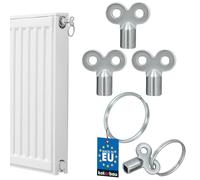 KOTARBAU® 3 Unidades Llave Purgador Radiador - ZnAl - Plata - Llave Cuadradillo - con Anilla Resistente - Ilaves para Radiadores