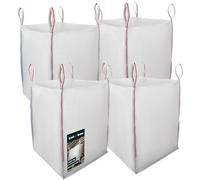 KOTARBAU® 4 bolsas grandes de 90 x 90 x 120 cm para jardín, estables, abiertas, 1000 kg, de polipropileno, para cargas pesadas, para jardín, para el jardín, para desechos de construcción, accesorios