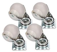 KOTARBAU® 4 Ruedas giratorias de Ø 50 mm con Placa de Montaje de Acero, Ruedas de Goma, Aptas para Todos los Suelos, Rueda para Muebles, Equipos, estanterías, Gran Capacidad de Carga, 4 Unidades