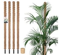 KOTARBAU® 4 uds Tutores para Plantas - Tutor Monstera - Fibra de Coco - ⌀ 3,2 x 150 cm - Marrón - Palos para Sujetar Plantas - Tutor Planta