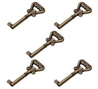 KOTARBAU® 5 Llaves clásicas provenzales para Armario, Pátina Bronce, Grande, Compatible con la mayoría de cerraduras de Armario y de cajón, Estilo Antiguo, 5 Unidades