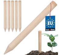 KOTARBAU® 5 uds Tutores para Plantas - Palos de Madera - 30 cm - Madera de Haya - Natural - Estacas para Jardín - Redondas - Tutores para Tomates - Estacas para Huerto