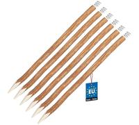 KOTARBAU® 6 uds Postes de Madera para Valla de Estacas Ø 7 cm x 120 cm Postes de Avellano Postes de Valla de Avellana con Grapas en U