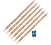 KOTARBAU® 6 uds Postes de Madera para Valla de Estacas Ø 9 cm x 150 cm Postes de Avellano Postes de Valla de Avellana con Grapas en U