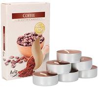 KOTARBAU® 6 x Velas de té, Velas aromáticas, Velas con aroma a café, 4 horas de combustión, Velas de té pequeñas, Velas de te, 6 unidades