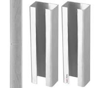 KOTARBAU® Alargador de poste 60x40 mm de acero galvanizado 2 piezas Adaptador de poste de valla Adaptador de poste conector Elevación de valla Alargamiento de poste para vallas de doble varilla