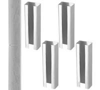 KOTARBAU® Alargador de poste 60x40 mm de acero galvanizado 4 piezas Adaptador de poste Adaptador de poste de cerca Conector Elevación de valla Elevación de poste para malla de doble varilla Conector