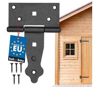 KOTARBAU® Bisagra de 100 mm - Revestimiento de Polvo - Bisagras Negras en T - Herrajes de Madera Bisagras Puertas Madera Bisagras para Puertas de Madera Visagras Negras Rustica