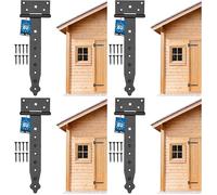 KOTARBAU® Bisagra de 250 mm - Revestimiento de Polvo - Bisagras negras en T - Herrajes para Puertas de Madera (Paquete de 4)
