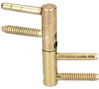 KOTARBAU Bisagra de latón universal de 14/16/20 mm, para puerta doméstica, resistente, cinta de marco para puerta forro, alta capacidad de carga, cabezal cilíndrico ajustable (14 mm), color dorado