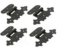 KOTARBAU® - Bisagras decorativas para armario asimétrico retro (4 unidades), color negro